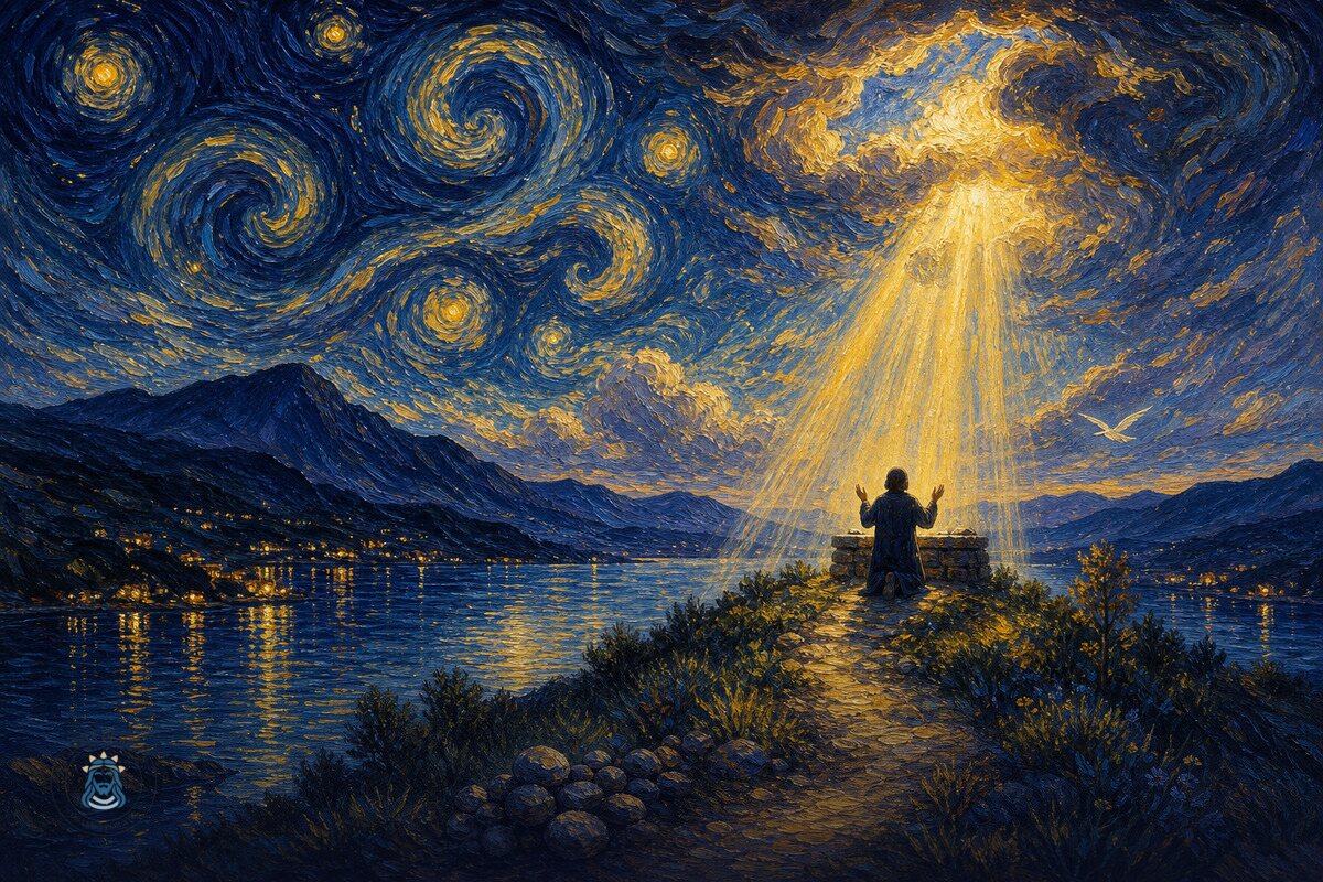 Ilustración del devocional: Ora y Descansa en Dios