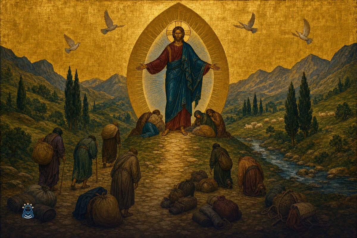 Ilustración del devocional: Descansa en los Brazos de Cristo