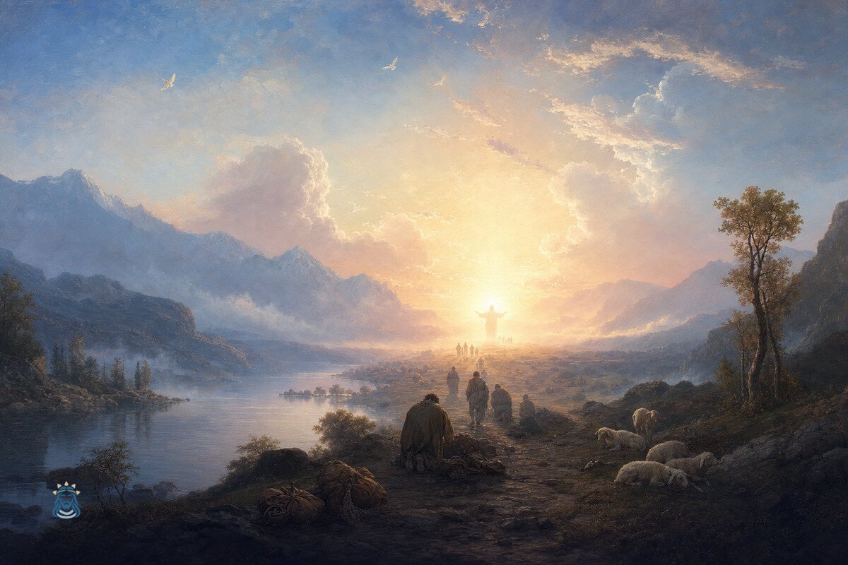 Ilustración del devocional: Descansa en los Brazos de Cristo